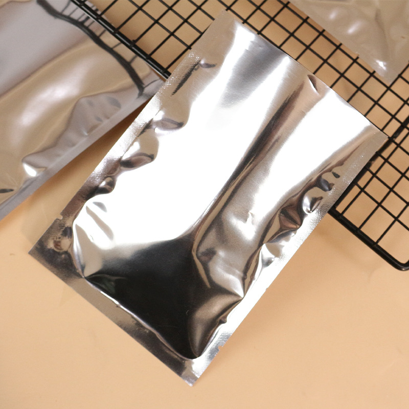 Aluminum-coated flat bags in stock, composite three-side sealed bags, food aluminum foil bags, facial mask bags, accessories, packaging bags wholesale Specification image