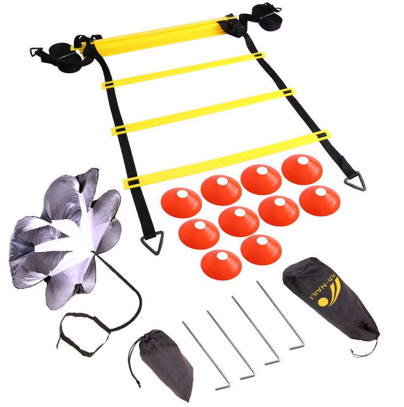Naili Football Training Agility Ladder Set, Logo Plate Resistance umbrella, Folding Training Hurdles Set, Jump Ladder, Rope Ladder details Picture