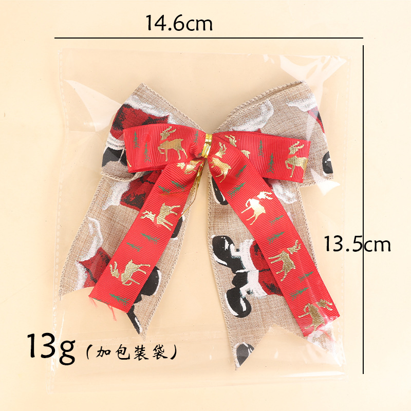 Christmas decorations, Christmas DIY handicrafts, bow decorations, ribbon gifts, flower gift boxes, bows Item Picture