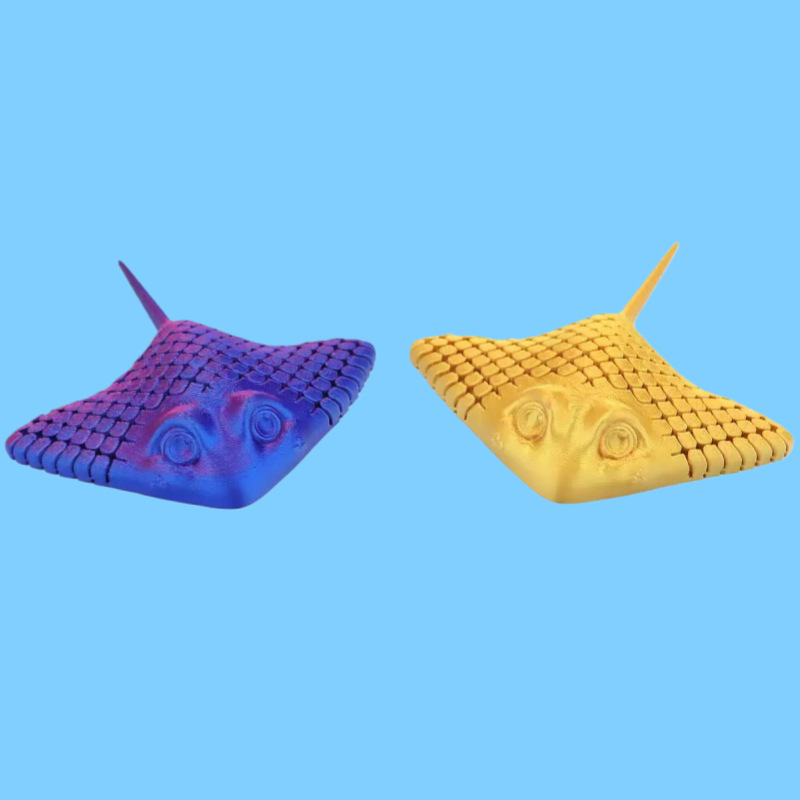 3d печать ската ската, который может подвигать суставы для разгрузочного декомпресорцирования желаемого, а также для распродажи оптовых рыбных фигурок Specification image