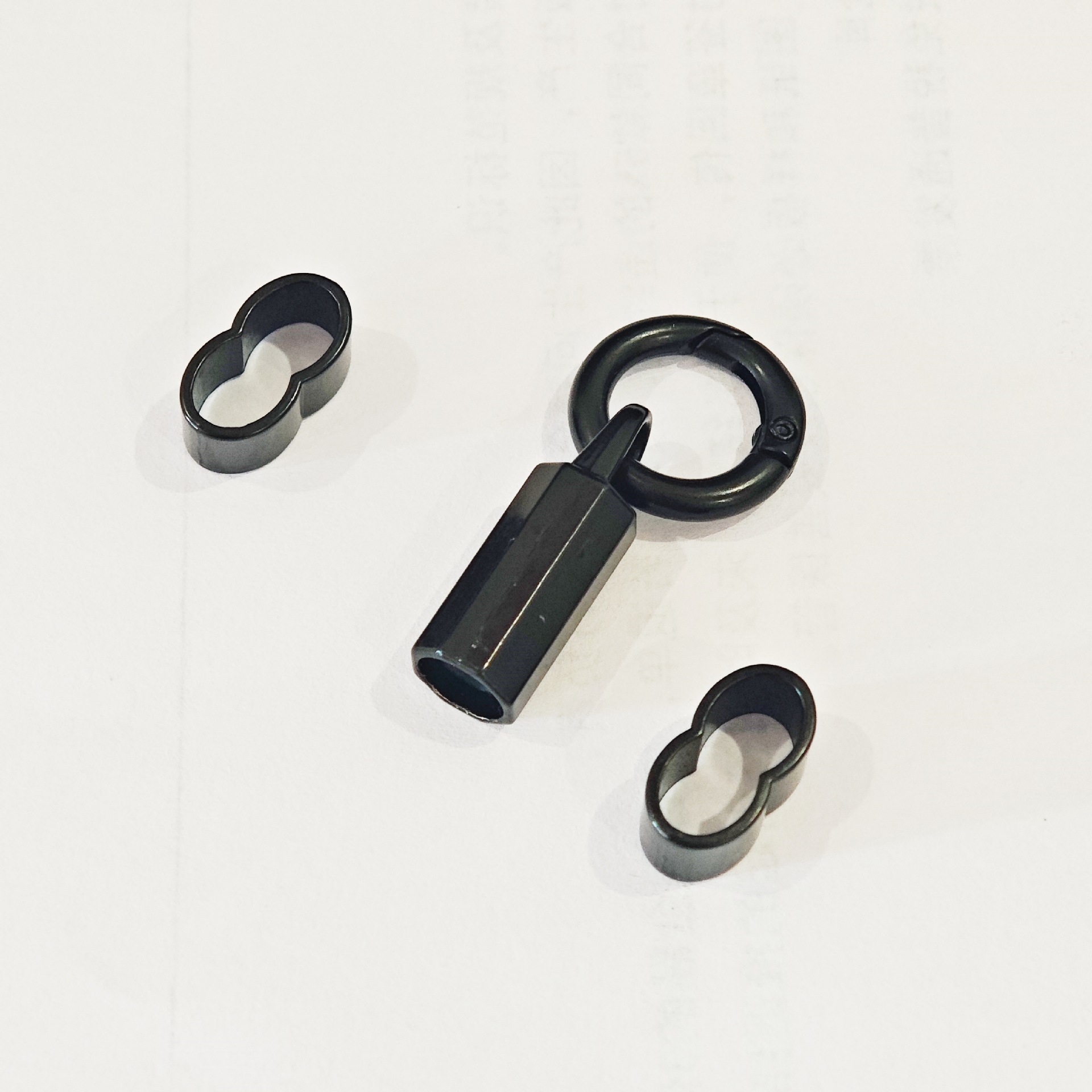 8mm mobile phone case lanyard accessory, metal climbing bell, circular spring key chain, DIY mobile phone lanyard dog buckle details Picture