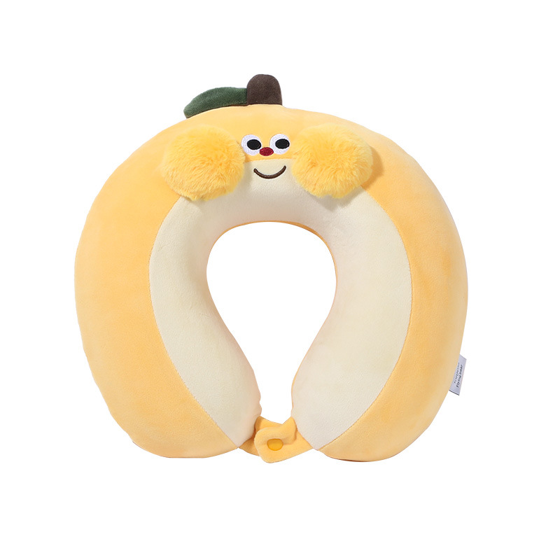 Mango Series U-shaped pillow Cartoon fruit care neck pillow, light-blocking eye mask bag, memory foam travel pillow wholesale Item Picture