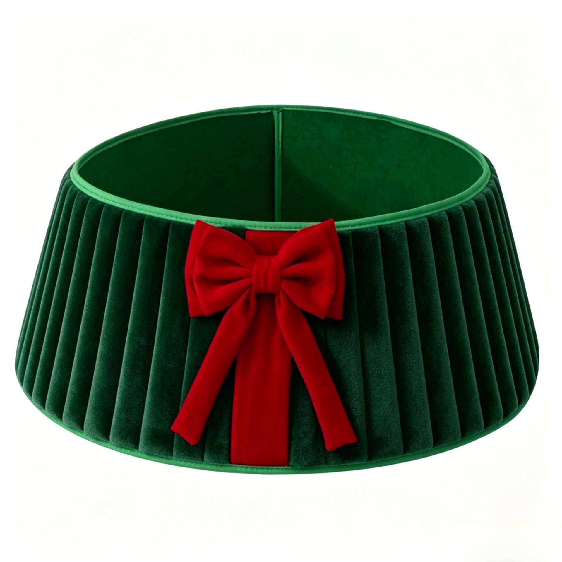 Christmas decorations: Christmas tree dress with bow Christmas hat flower ring pendant Specification image