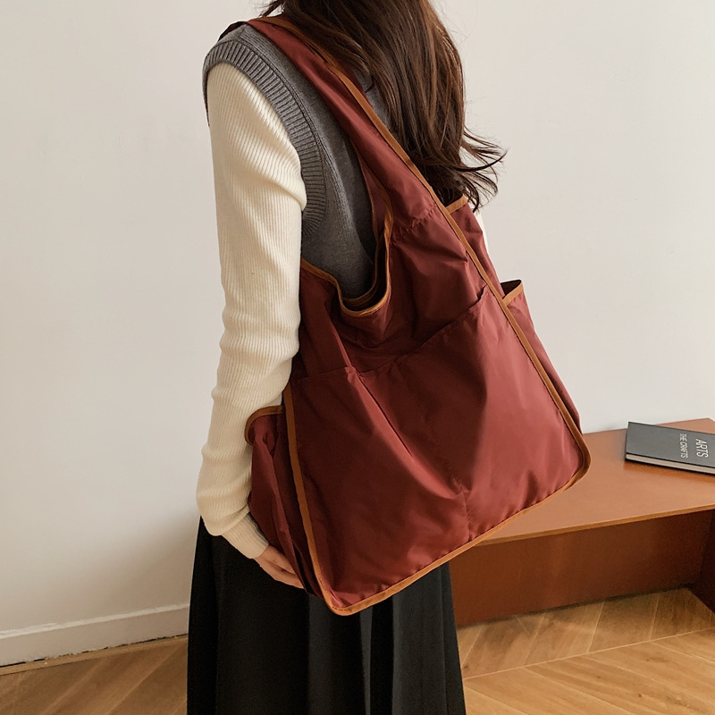 2026春季款款托特包大容量手提包包女环保袋子单肩包可折叠购物袋