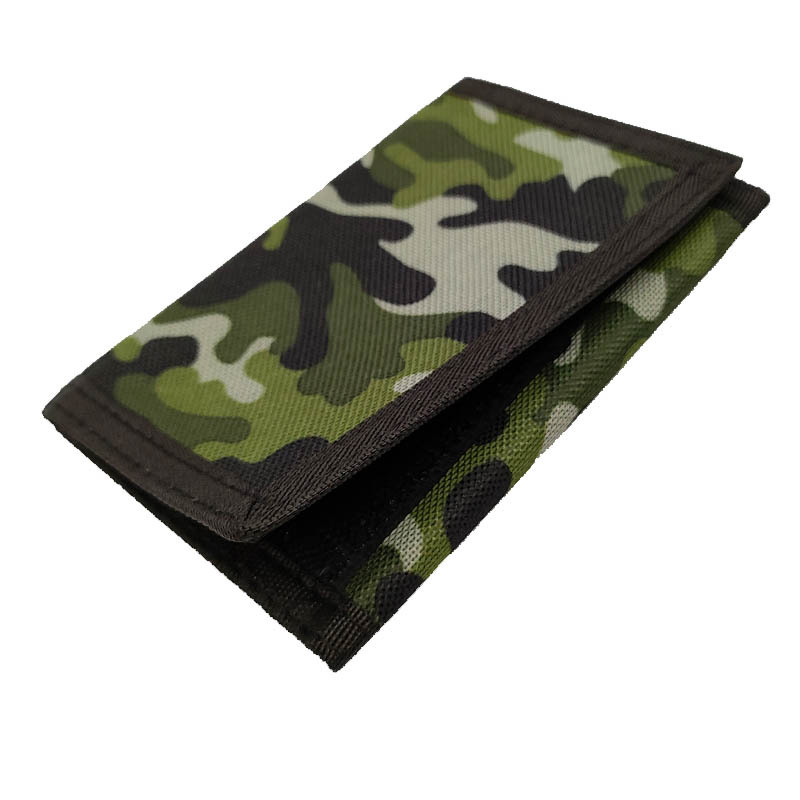 防盗跨境男士钱包 男款批发迷彩布钱夹 折叠涤纶钱袋短款牛津布产品图