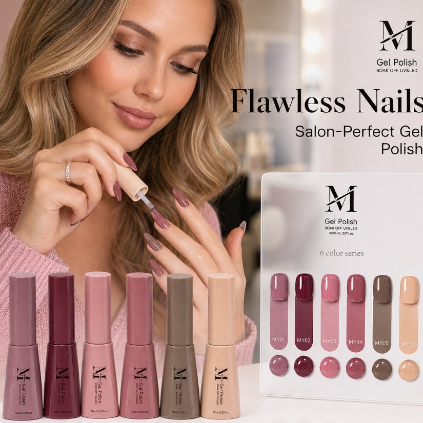 The cross-border best-selling chocolate brown series nail polish gel 2025 new model is directly sold from the factory of Maillard Nail Art Specification image