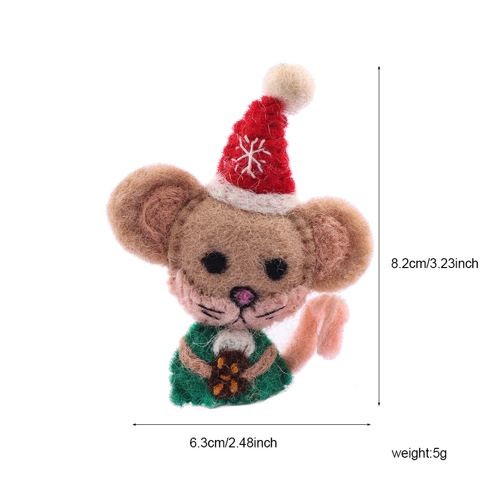 爱坤纯手工羊毛毡胸针 童趣立体玩偶别针 尼泊尔手工配饰厂家批发白底实物图