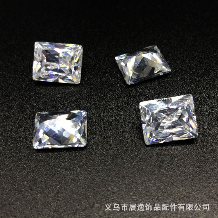 Transparent white rectangular right-angle zircon jewelry, diy accessories, watch diamond repair factory wholesale Application Scenario