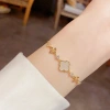 This is a simple, elegant and sweet flower pull-out bracelet that is popular on the Internet. It is exquisite, fashionable and has a high-end feel. It is a niche design bracelet Specification image