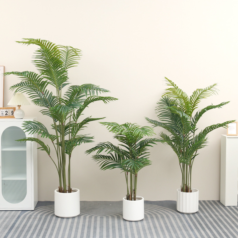 Large-scale Nordic-style simulated green plants, such as chrysalidocarpus, traveler's palm, velvet potted plants, and high-end floor-standing decorative landscape ornaments Application Scenario