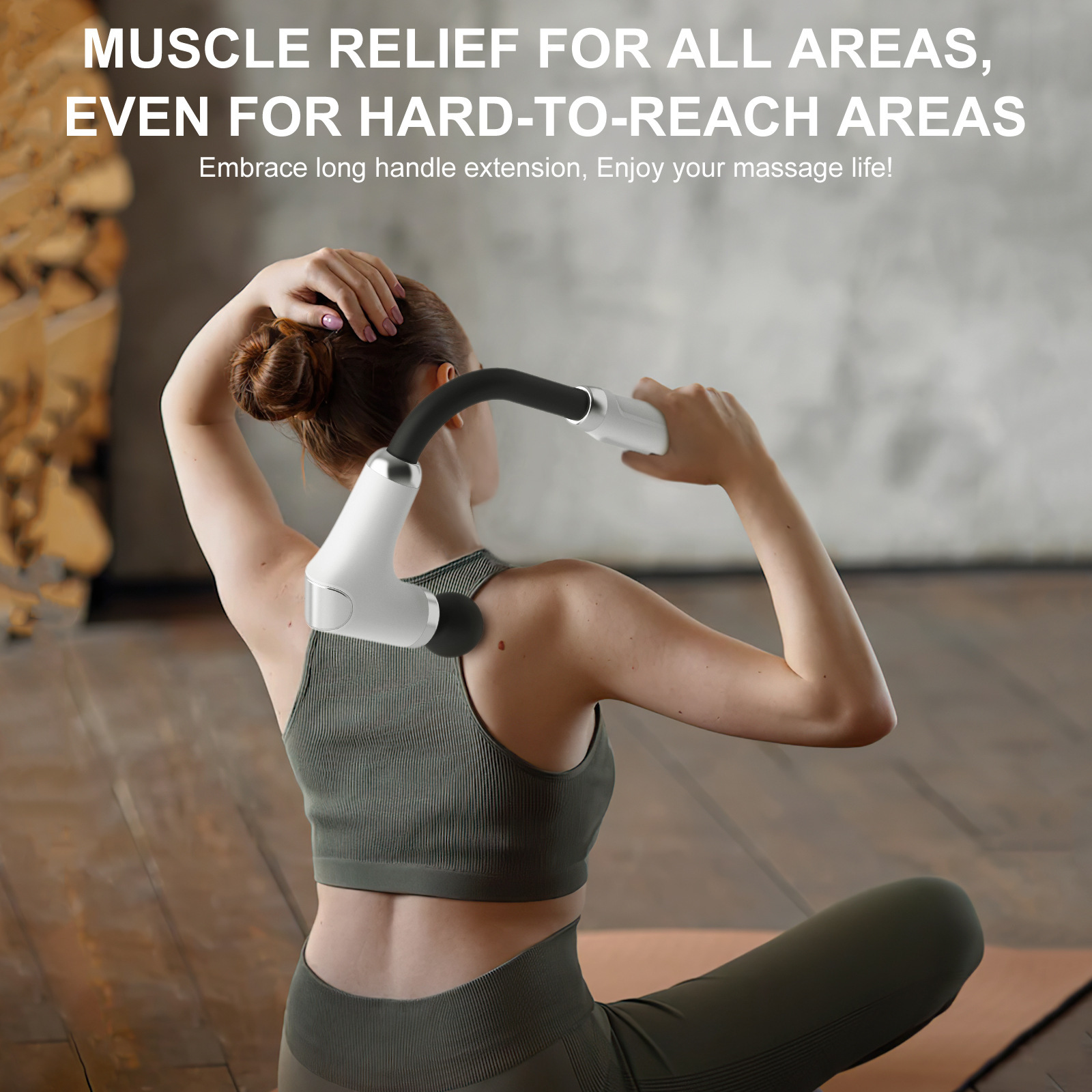 U-shaped elbow fascia gun, muscle relaxation massager, fitness neck mask vibration massage, electric shoulder and neck massage gun Specification image