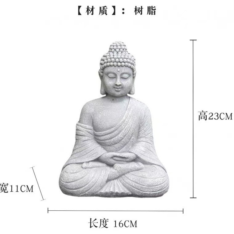 Cross-border Buddha statues, Zen ornaments, window display, entrance hall ornaments, resin handicrafts, home, garden, garden and courtyard ornaments Application Scenario