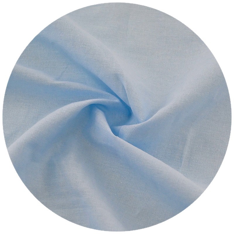 薄款平纹半透府绸砂洗纯色棉布里布内里衬防晒衫宽松半身裙布料白底实物图