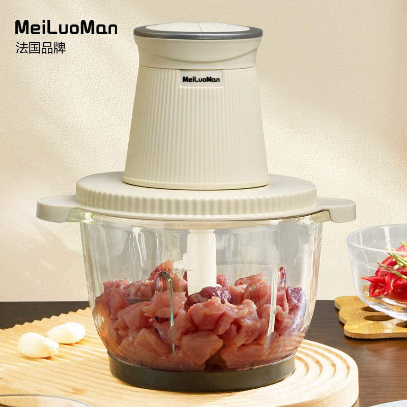 The 2024 new model of fully automatic electric small meat grinder is a multi-functional 2.5L meat grinder, sold directly by the manufacturer. It is multi-purpose details Picture