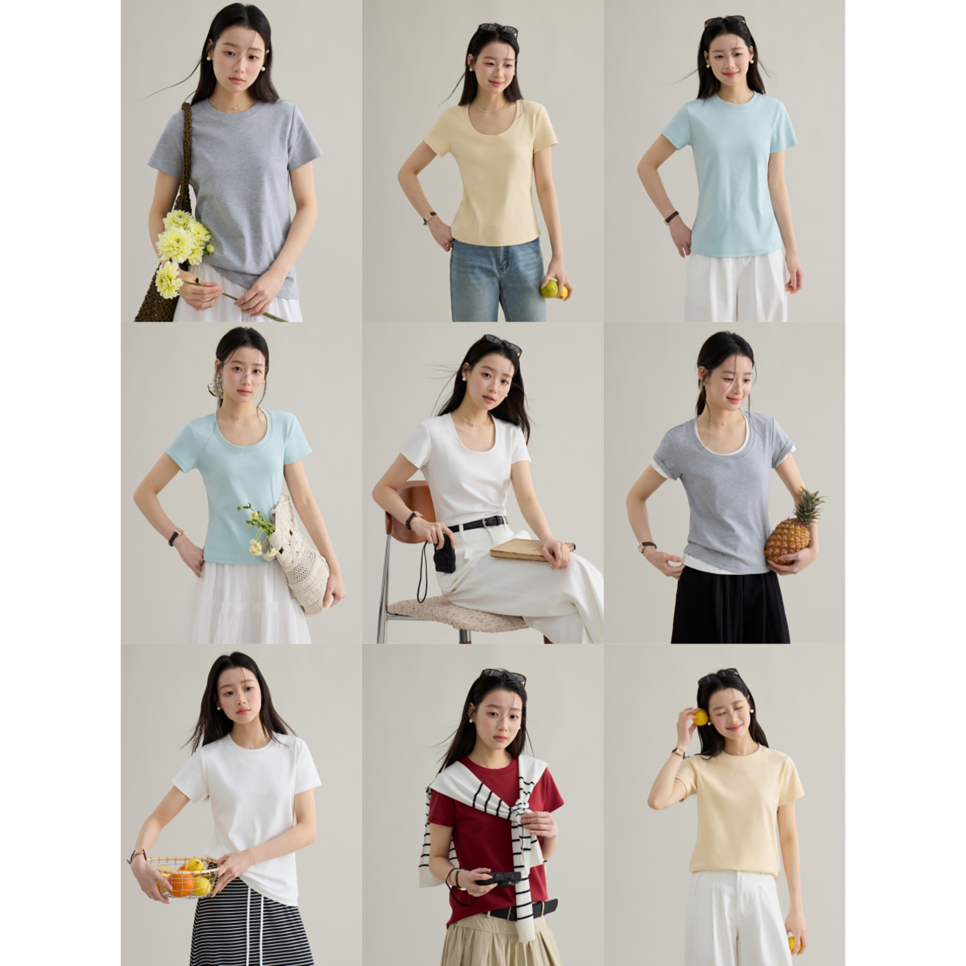 【 Blockbuster B: Super Comfortable Double-collar T-shirt with Upgraded Fabric 】 Spring short-sleeved T-shirt details Picture