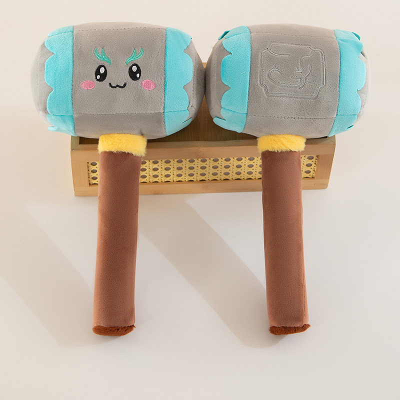 Creative ice-breaking hammer plush toy, realistic hammer, funny expression, sand sculpture 3D playful doll, as a gift for your best friend Specification image