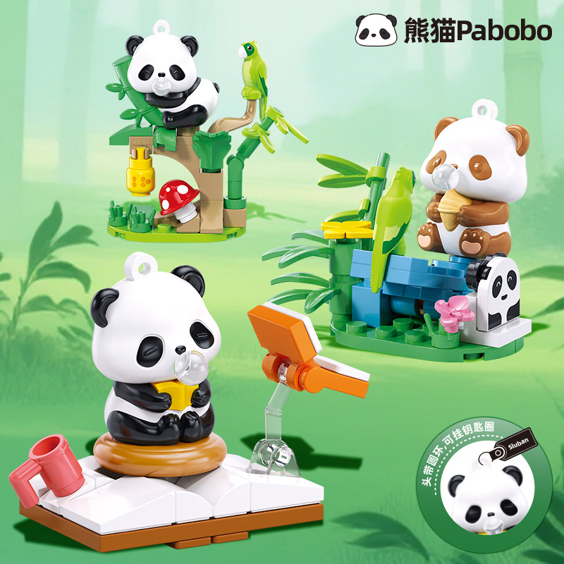 Cute panda-themed gift blind box with small ornaments Item Picture