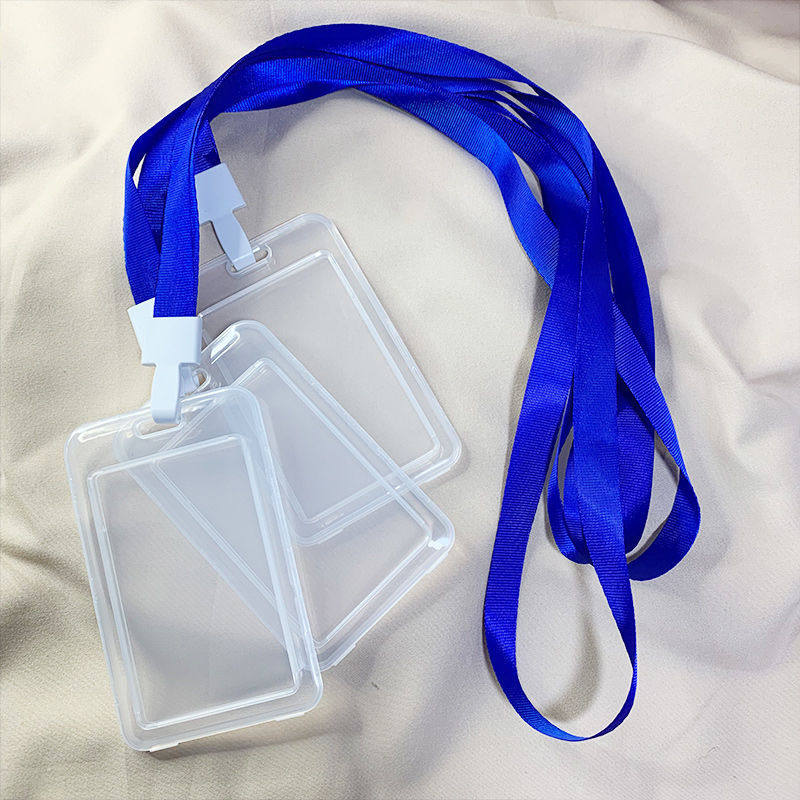 Hard shell, double-sided transparent, bank pp card with lanyard, work ID card, name tag, school tag, meal card case Specification image