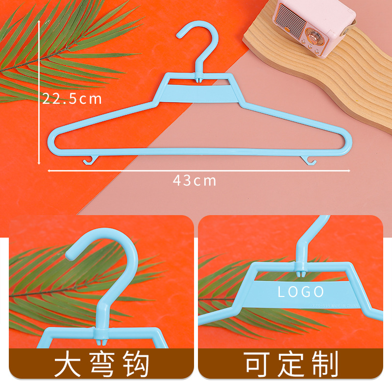 Manufacturer's colored plastic clothes hangers, daily-use round clothes hangers, home clothes drying racks, street stall clothes hangers, elderly clothes hangers details Picture