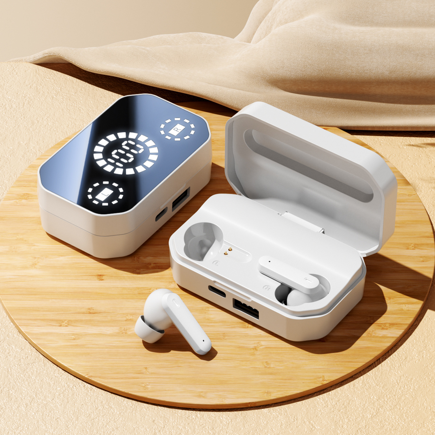 The new Huaqiangbei M154 flip-top Bluetooth headphones feature wireless in-ear design, ultra-long battery life and high-quality sound Specification image