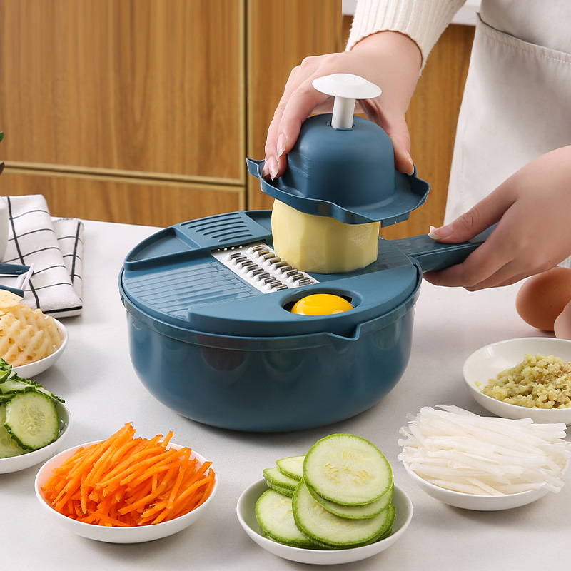 Kitchen vegetable cutter, multi-functional potato slicer, household radish shredder, slicing and shred magic tool