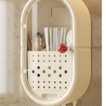 New no-hole wall-mounted household cosmetic tissue storage box bathroom washbasin 筷笼 storage box details Picture