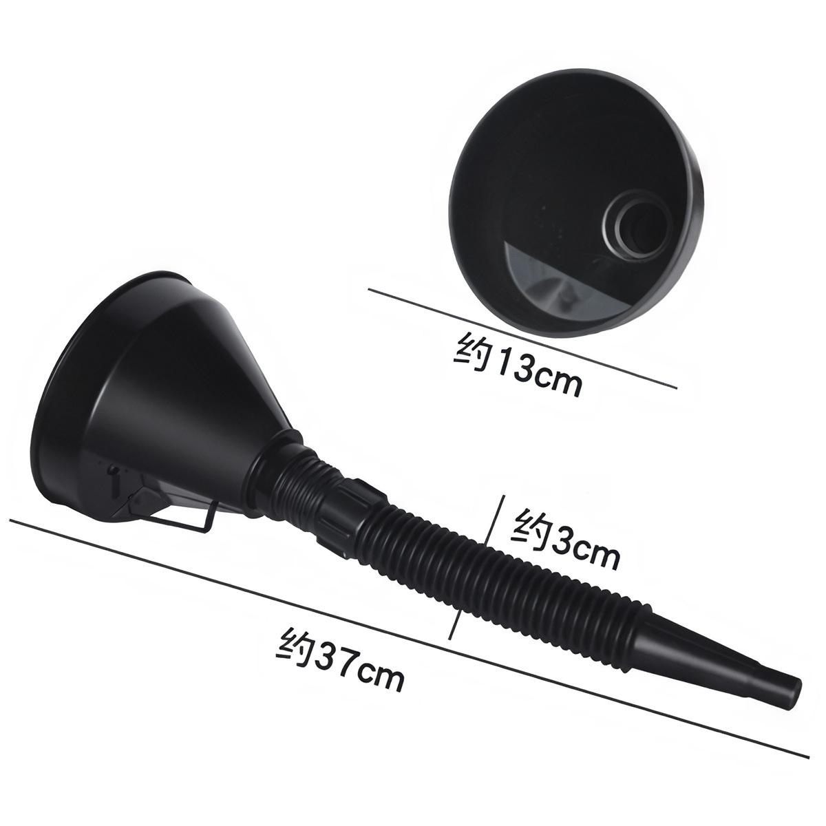 Thickened fuel funnel and fuel hopper for cars and motorcycles, emergency tools for self-driving Tours, large multi-functional funnel