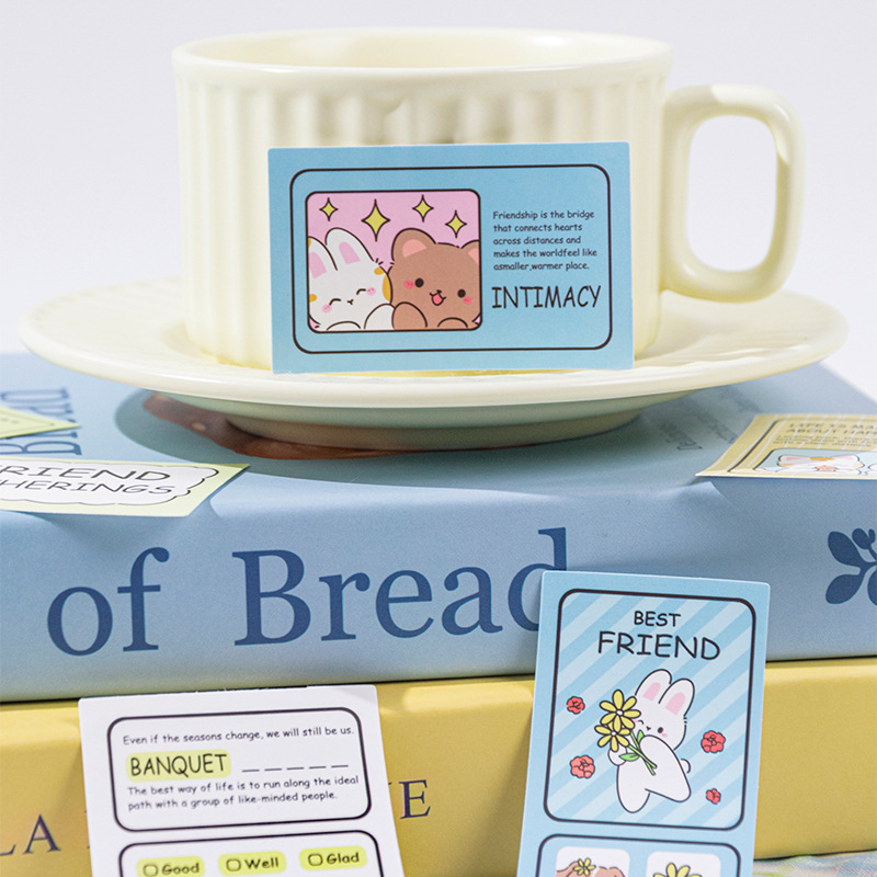 鑫奇新25张幸福具象化贴纸包浪漫生活温柔手账本水杯装饰小贴画详情图3