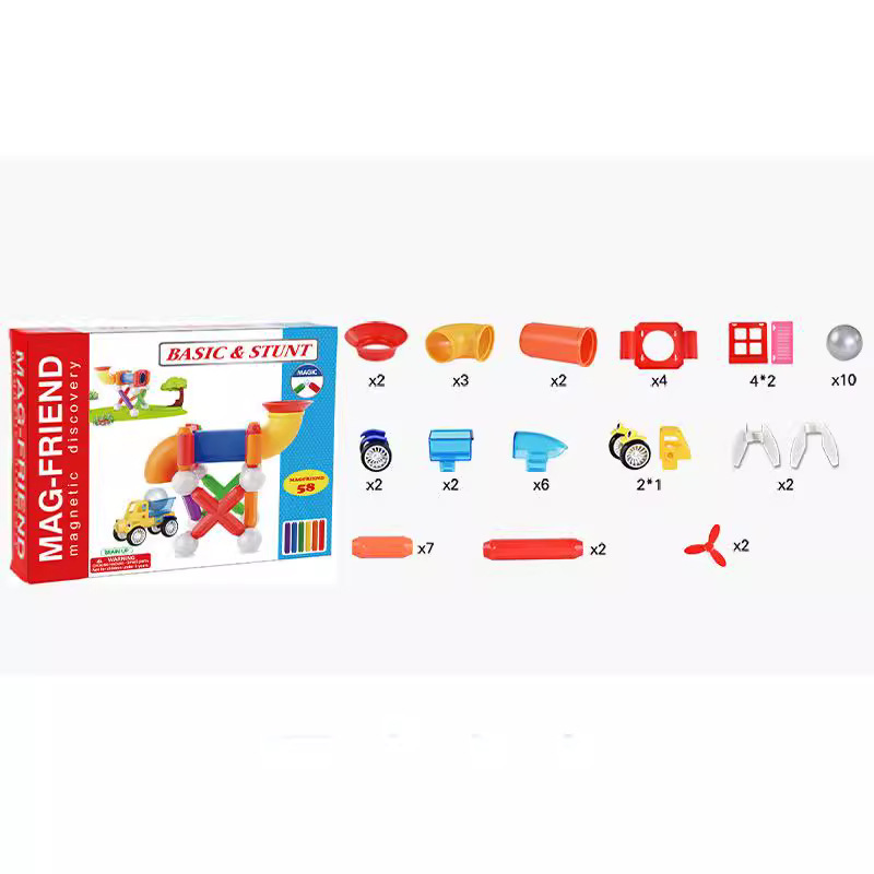 【 Processing and Customization 】76pcs magnetic pipe magnetic rod toys, children's early education airplane car building blocks wholesale Application Scenario