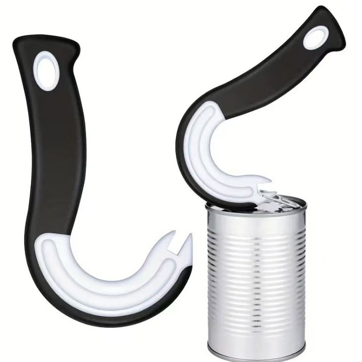 Hook-shaped can opener, can opener, manual bottle opener, kitchen small tools, labor-saving multi-functional screwdriver Specification image