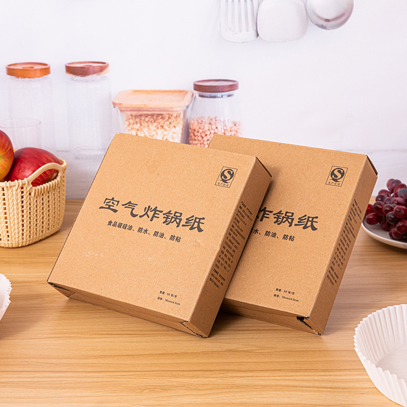 Air fryer silicone oil paper tray, baking tray, household high-temperature resistant oil-absorbing paper, food-grade special paper, round baking paper Application Scenario