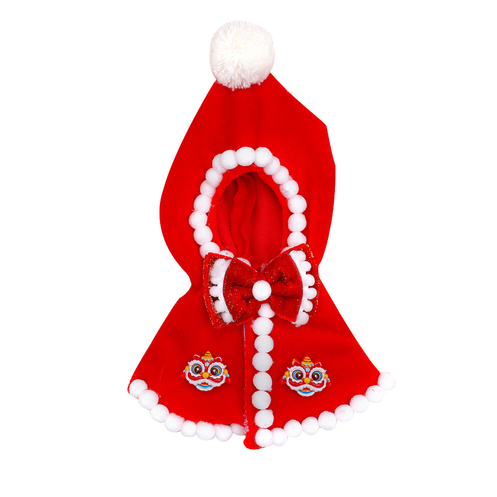 New Year's style children's clothing, cape, Spring Festival set, 17cm vinyl doll, plush doll, Laba Star Man, Sister Gazi blind box doll, accessory clothing Item Picture