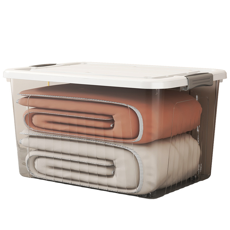 One-piece consignment transparent storage box, household clothes storage box, toy storage box, large-capacity storage and organization box Item Picture