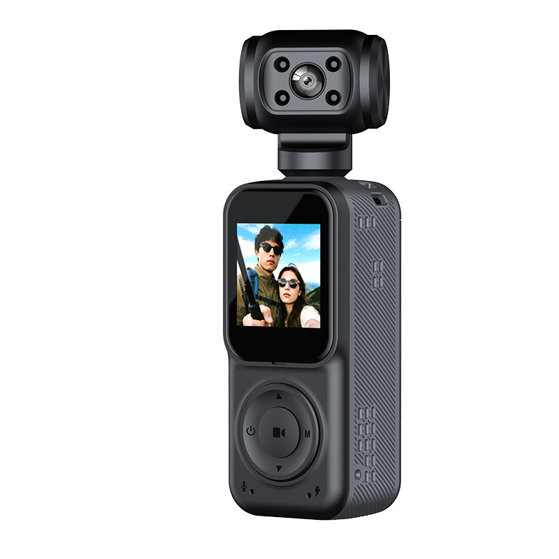 Handheld action camera with screen, cycling commuting recorder, night vision, campus portable vlog high-definition camera Item Picture