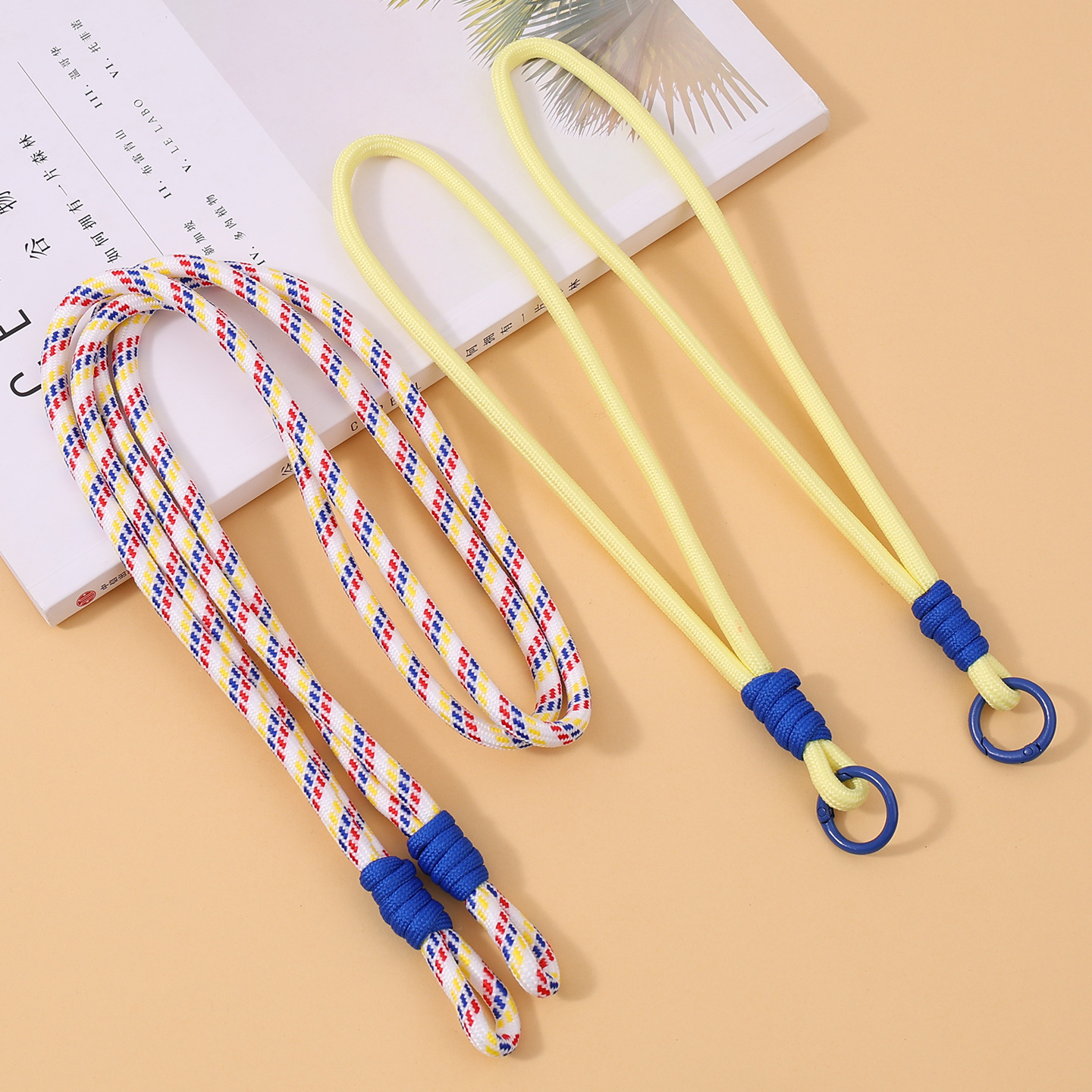 Woven and spliced lanyard, outdoor portable, anti-loss, long crossbody adjustable, suitable for carrying, travel and outings, neck-hanging phone lanyard Specification image