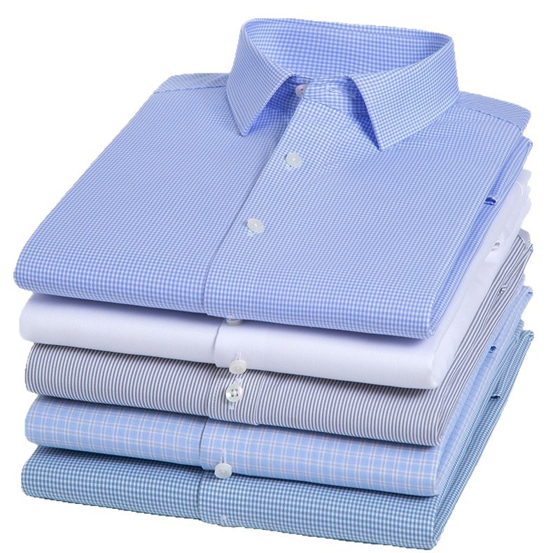 Men's checkered casual Business DP Season 5 All-cotton high-end no-iron group anti-wrinkle pure cotton commuting simple business wear Item Picture