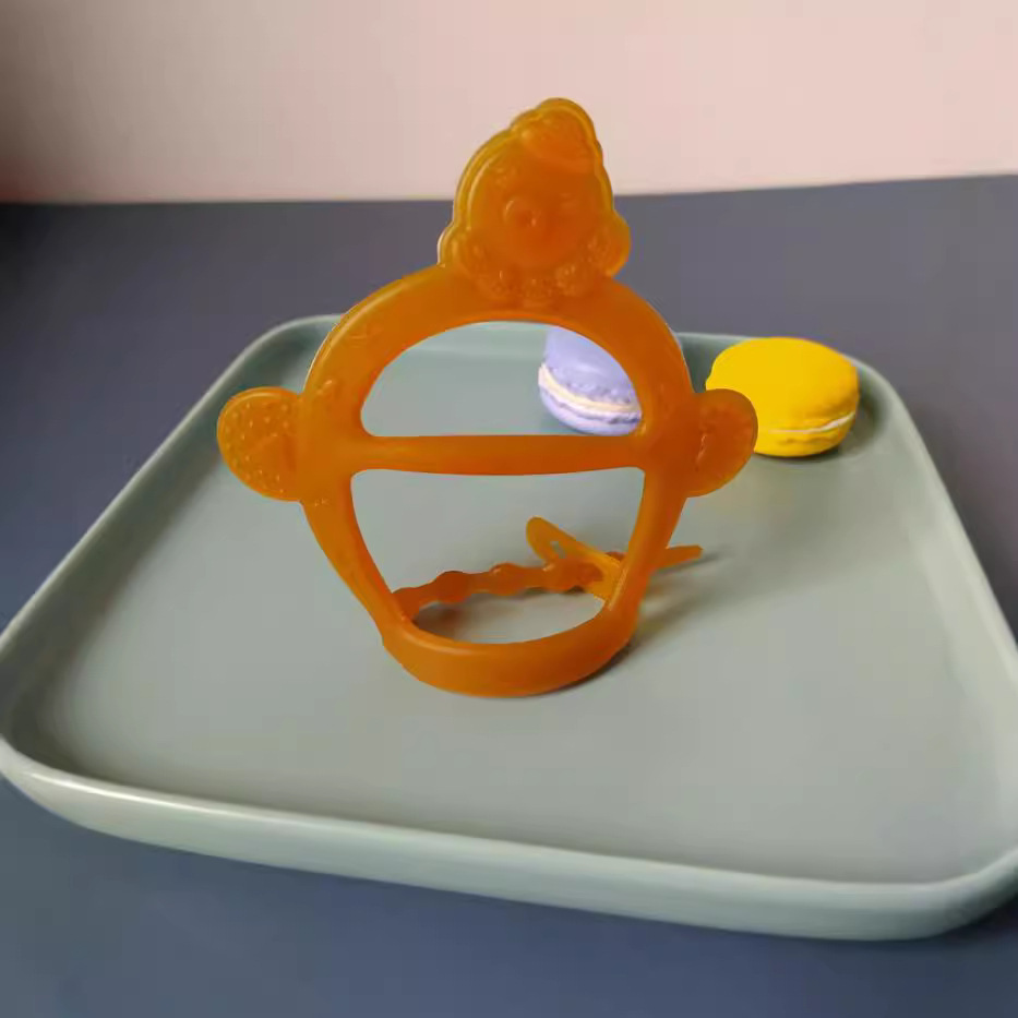 婴儿硅胶手环牙胶绑带式婴儿固齿牙胶婴儿出牙期磨牙安抚玩具细节图