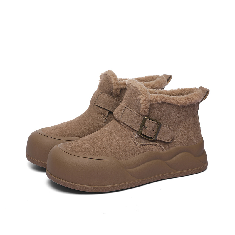 老北京棉靴/棉拖鞋/棉鞋中老年冬季老北京/UCC女雪地鞋/雪地靴白底实物图