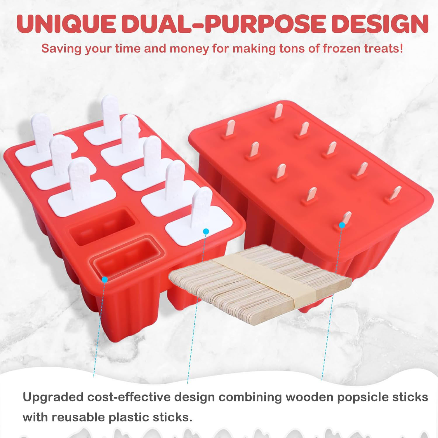 Silicone Popsicle and ice cream molds, 4-cavity, 6-cavity, 10-cavity, 12-cavity Popsicle molds, diy Popsicle and ice cream making molds wholesale Application Scenario