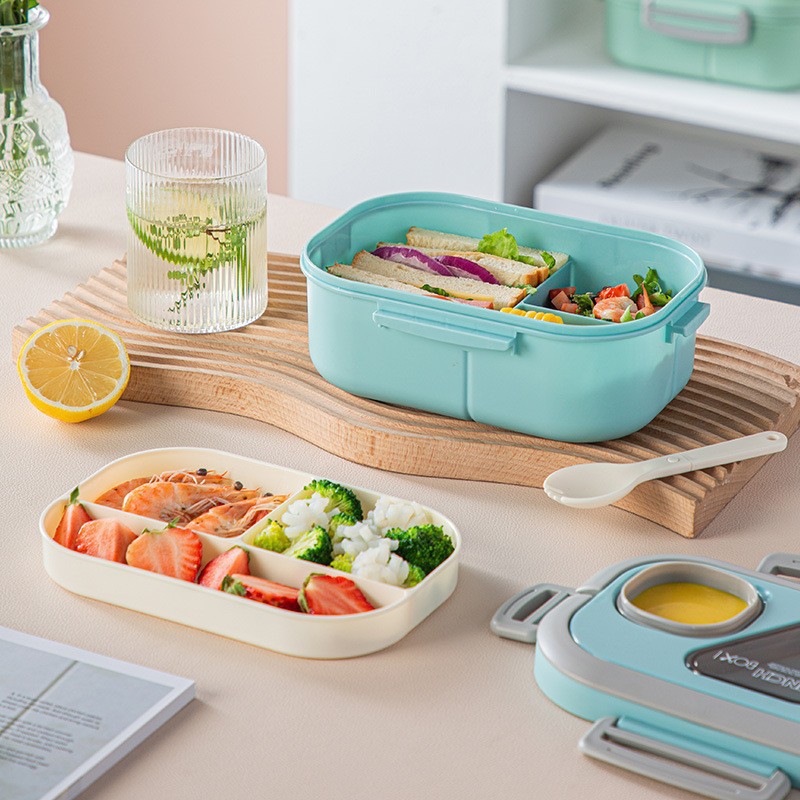 Customized lunch boxes can be put in the microwave oven. They are suitable for office workers, students, and have a high level of appearance. They are also food-grade lunch boxes, tableware, spoons, and food preservation boxes Specification image