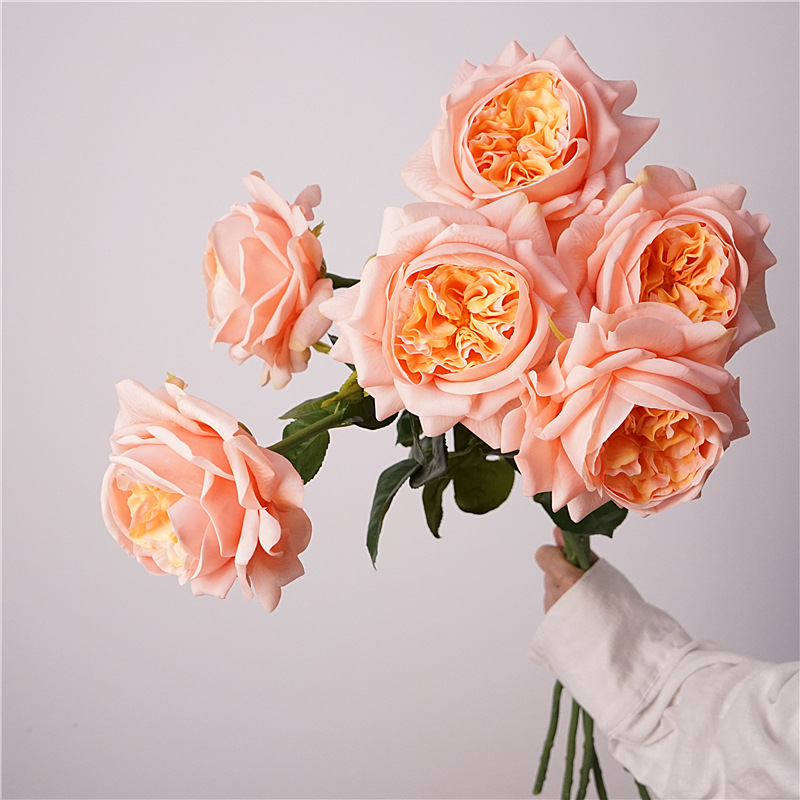 Moisturizing rose with a touch, simulated Juliet rose, light luxury dining table decoration, setting, photography props, wedding bouquet