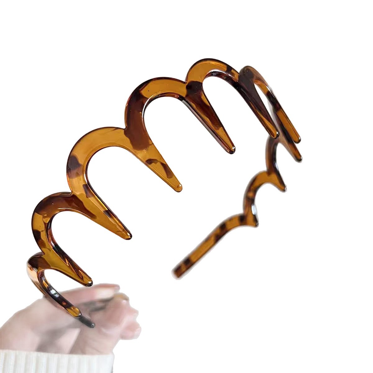 Resin hair bands, hair bundles, special headbands for washing the face, toothed hair clipping, hair straightening, anti-slip bangs, women's hair clips, hair accessories Item Picture