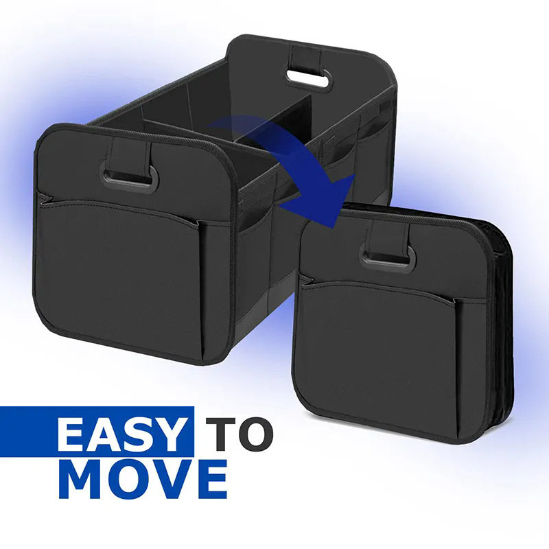 Car trunk storage box, Oxford cloth handle outdoor storage box, multi-functional folding car storage box Application Scenario
