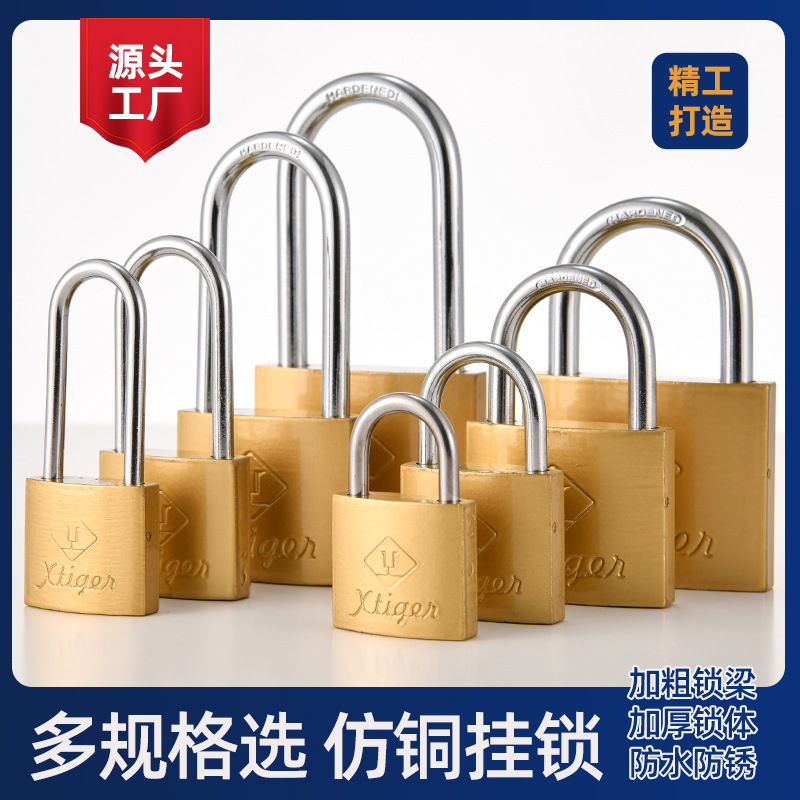 25MM small padlock, student dormitory lock, imitation copper small lock head, student drawer cabinet lock, school warehouse main door lock details Picture