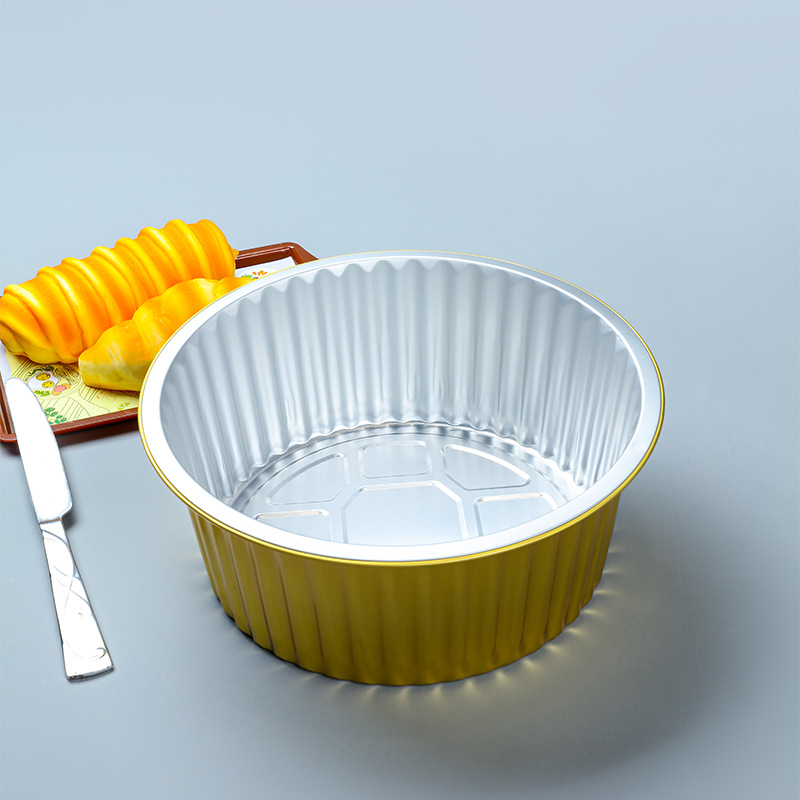 开宝铝箔餐盒5000ml圆碗带盖烤鱼小龙虾外卖打包盒简约专用大容量细节图