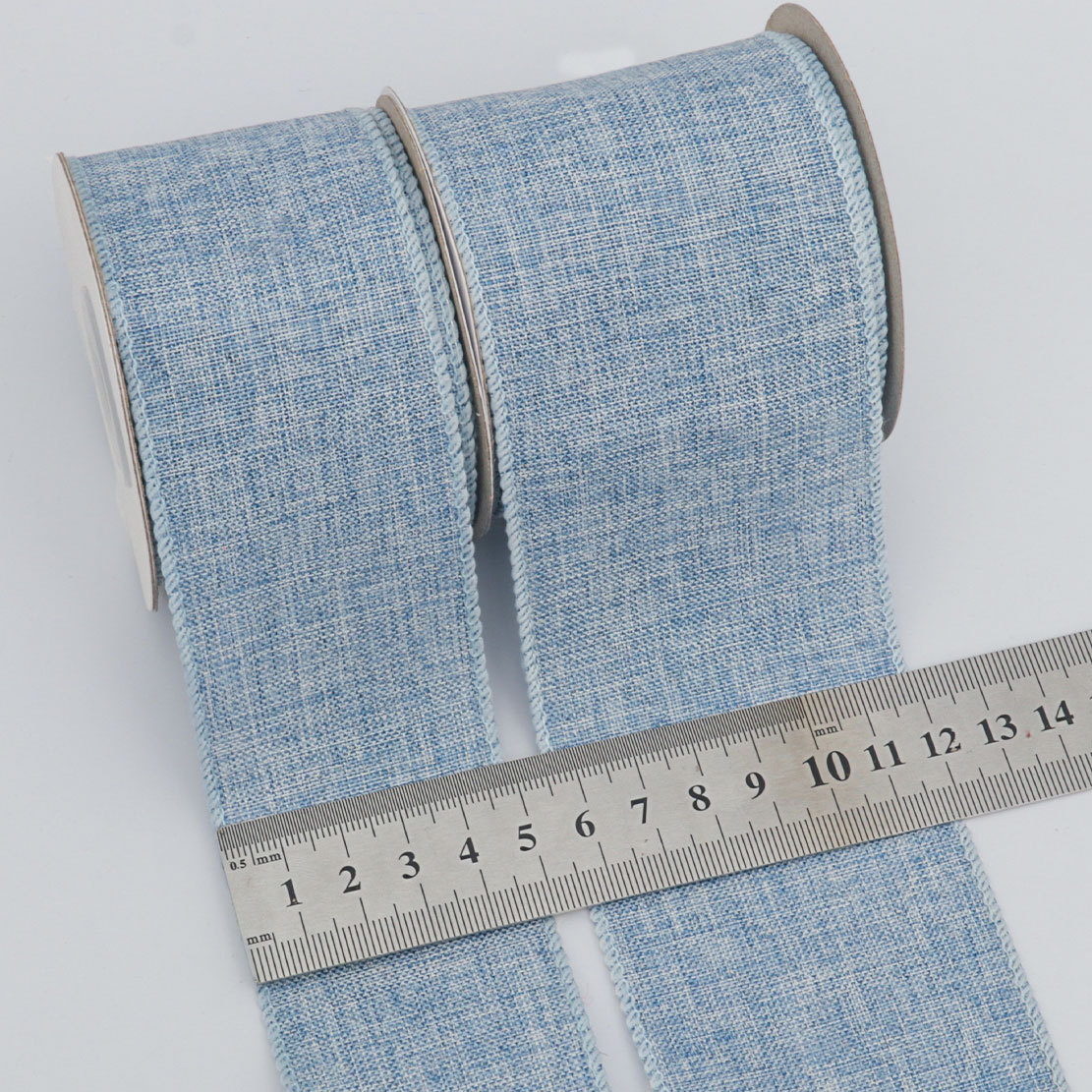 Colorful gradient scallion powder yarn woven tape roll woven ribbed book edge tape strip decorative material Specification image