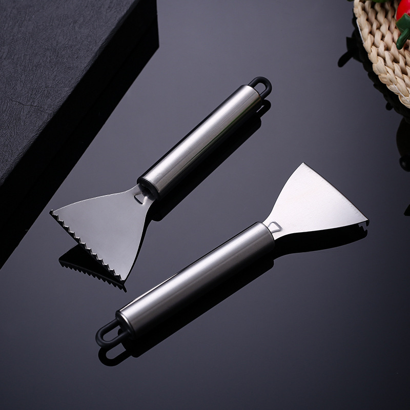 Stainless steel fish scale planer, scale scraper with hook, kitchen small tools, manual scaling, fish scraping and fish killing equipment wholesale Specification image