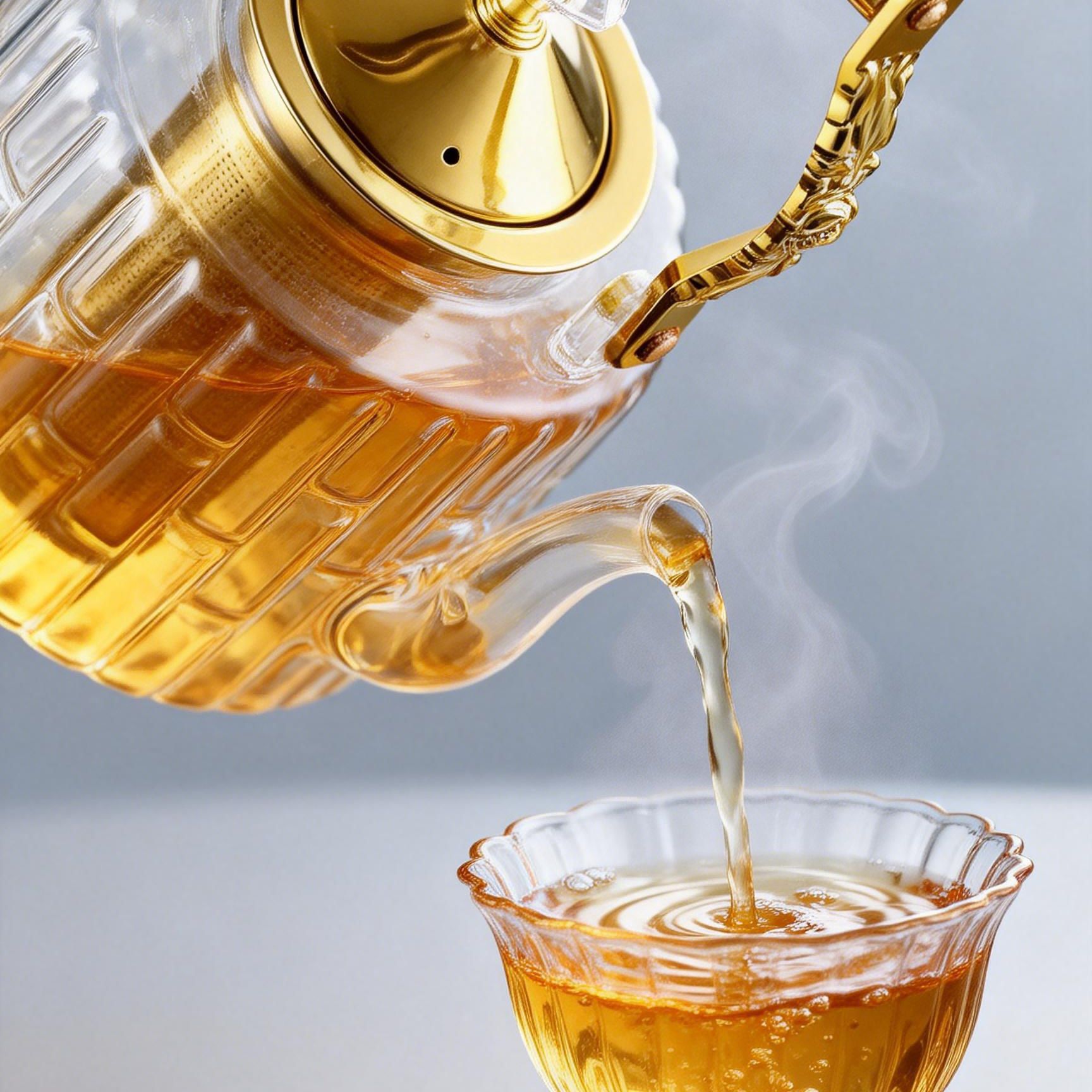 玻璃泡茶壶/煮茶/烧茶壶/玻璃煮茶器/竹编热水壶产品图