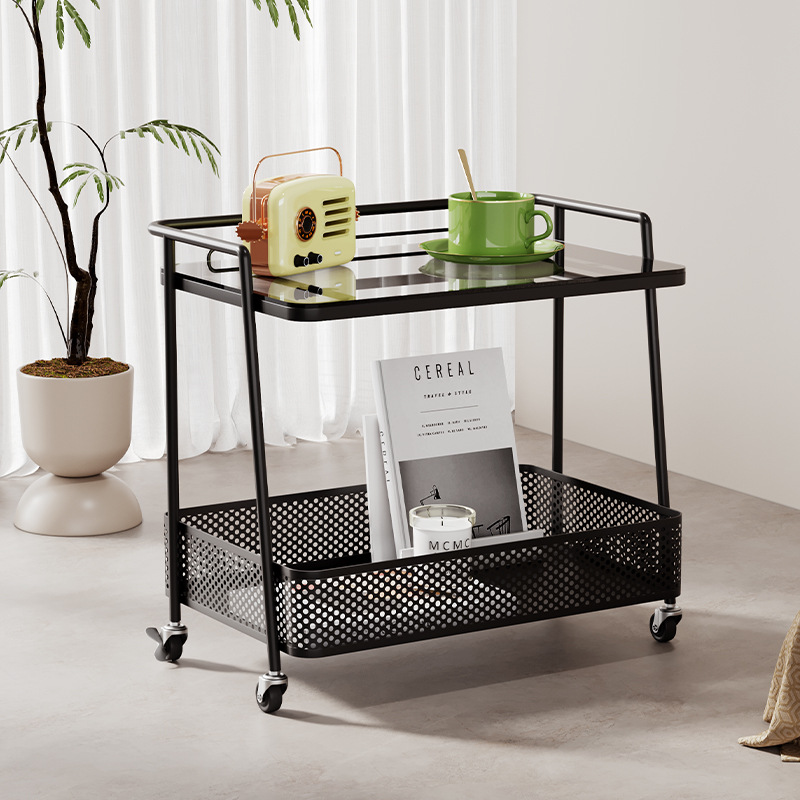 Sofa side table, French vintage small table, living room coffee table, storage rack, side cabinet, dining cart, mobile trolley, side table Application Scenario