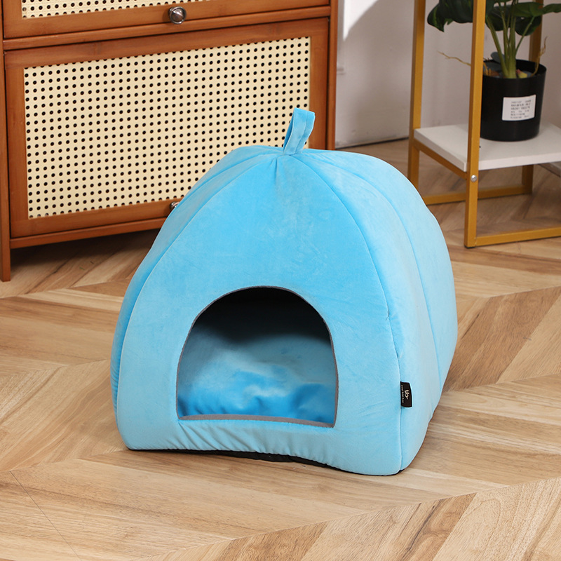 Single-layer yurt pet cat bed, scratch-resistant and wear-resistant Dutch fleece cat and dog small house, pet sleeping windproof cage wholesale Specification image